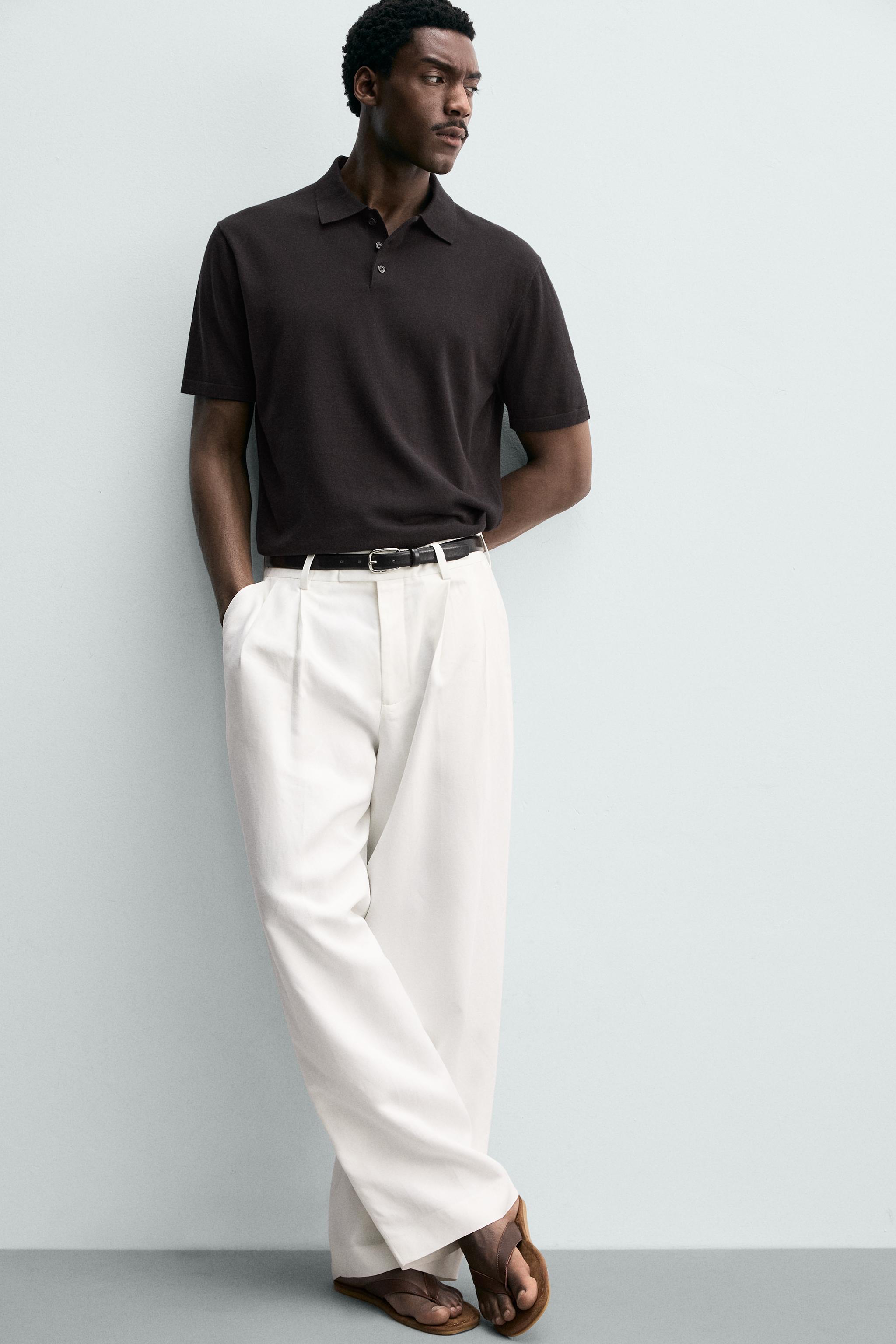REGULAR FIT COTTON BLEND KNIT POLO